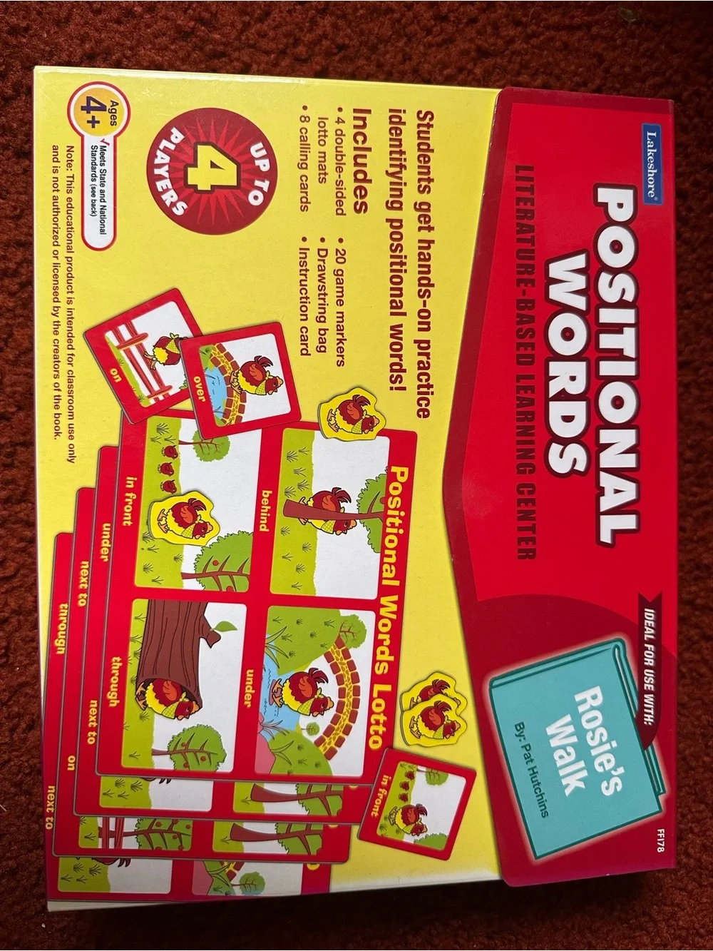 Lakeshore Positional Words Learning Center - Red and Yellow Educational Toy